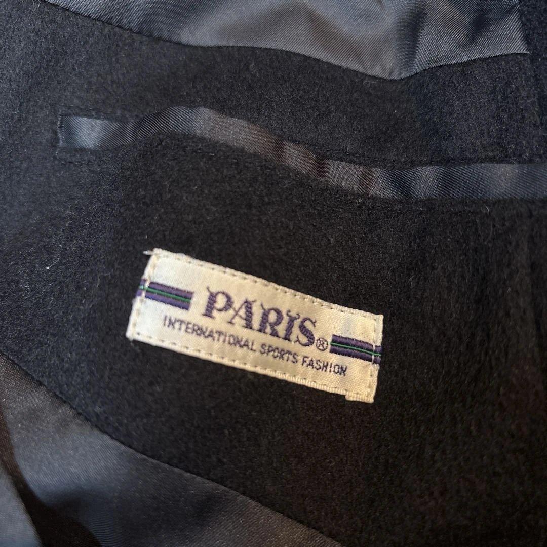 Vintage cashmere blend gold button blazer double black jacket XL