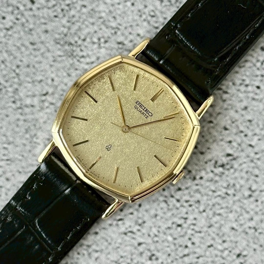 SEIKO Quartz Gold Dial Elegant Classic Watch Good Condition Men's Seiko