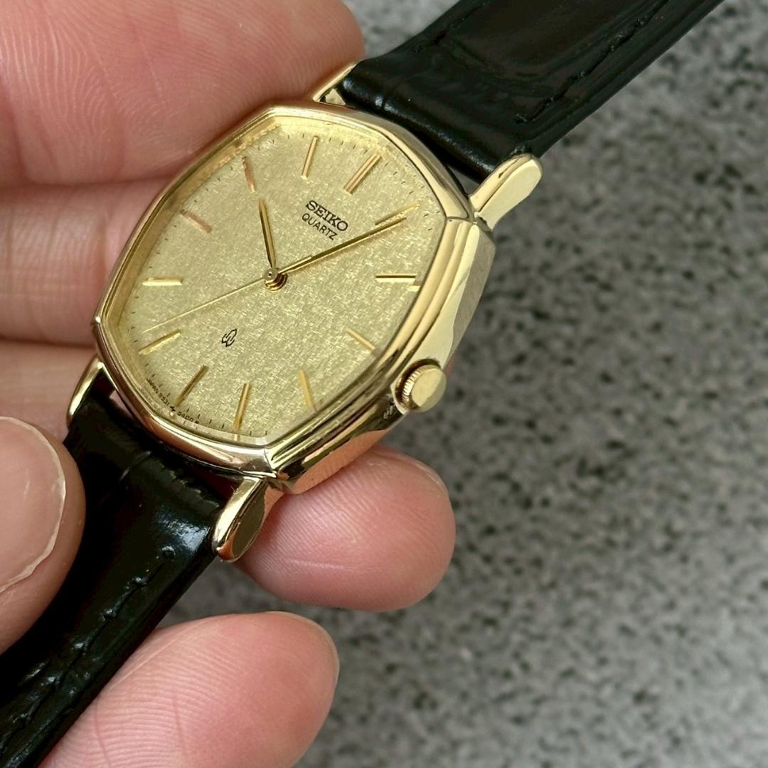 SEIKO Quartz Gold Dial Elegant Classic Watch Good Condition Men's Seiko