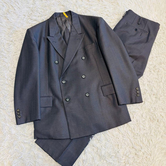 Vintage Men's Suit Double Setup Gray