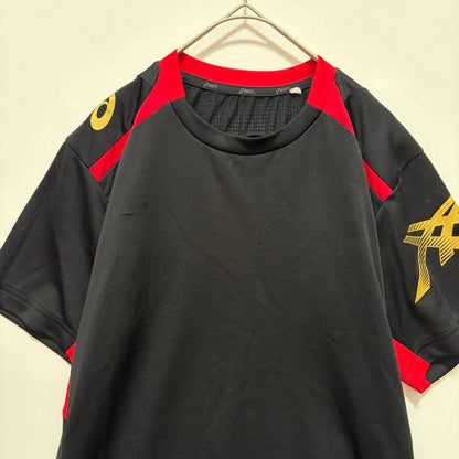 [ASICS] Short sleeve T-shirt training sports quick drying stretch black M