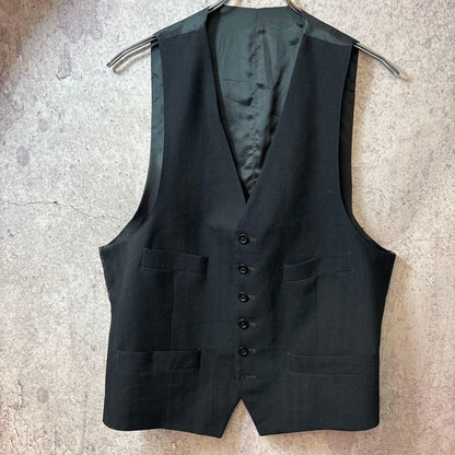 ARMANI COLLEZIONI Suit Vest Black 5 Buttons