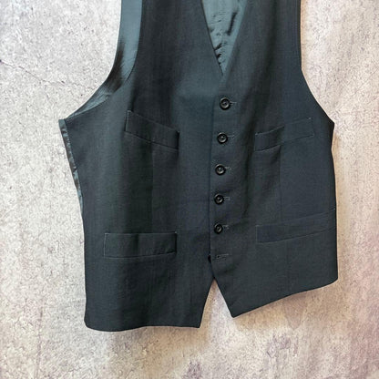 ARMANI COLLEZIONI Suit Vest Black 5 Buttons