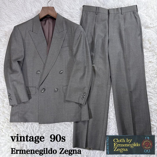 [90s Vintage] Ermenegildo Zegna Setup Suit Brown Gray