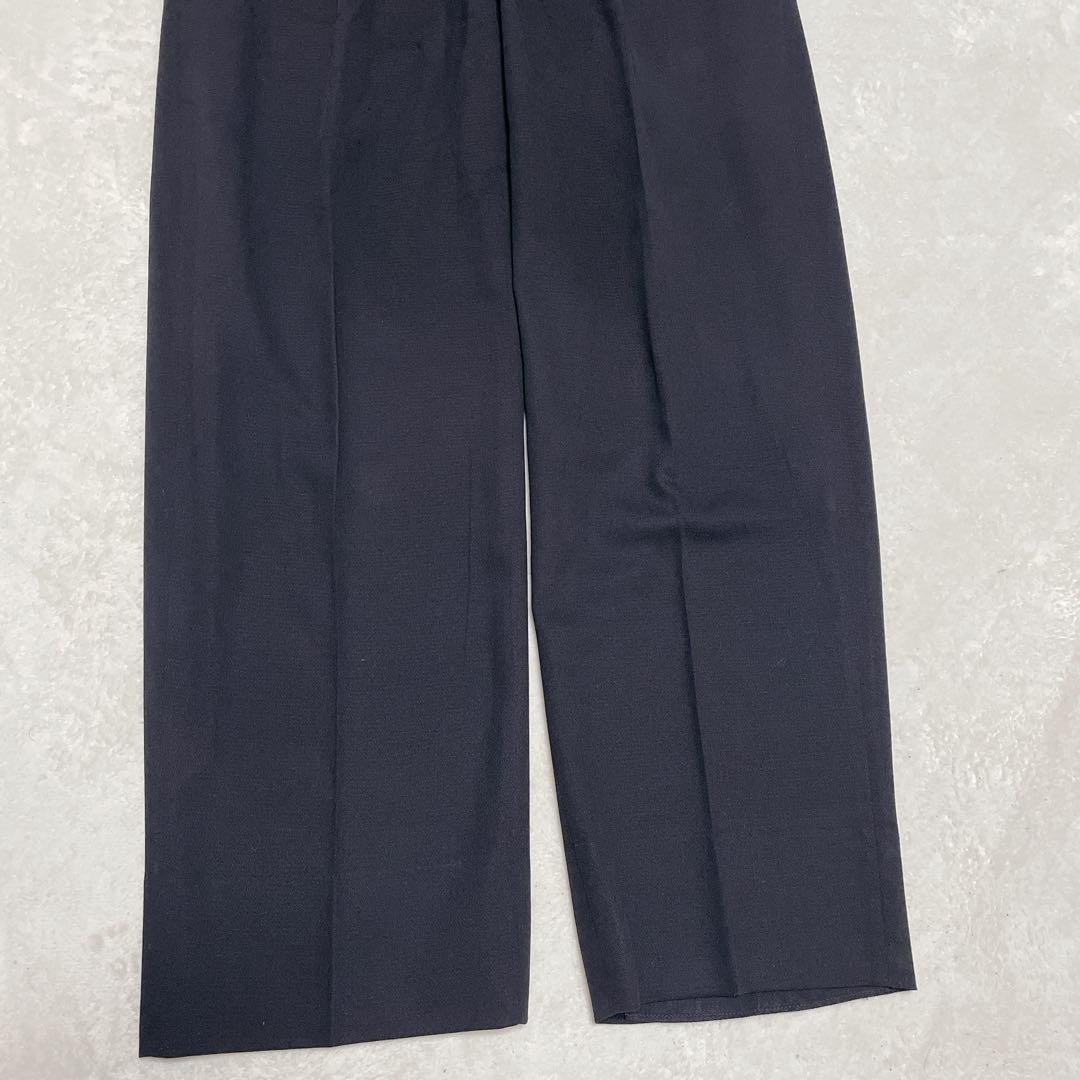 vintage double breasted set up suit black L equivalent to actual size XL