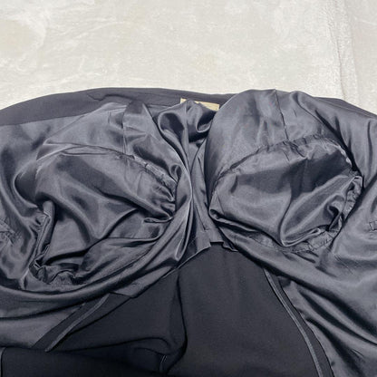 vintage double breasted set up suit black L equivalent to actual size XL