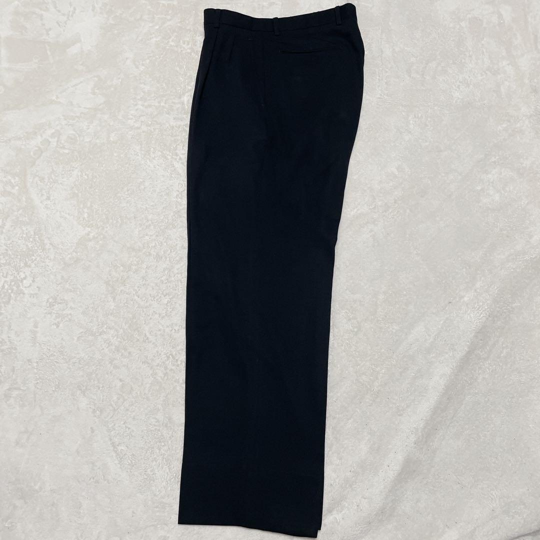 vintage double breasted set up suit black L equivalent to actual size XL