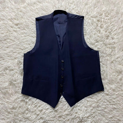 Men's suit business setup three-piece navy L equivalent Good condition