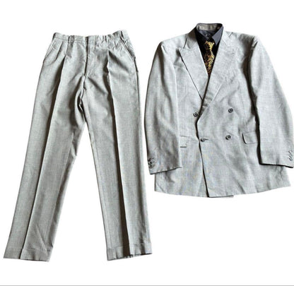 [Special price] 4-piece set double suit XL with Versace tie wedding