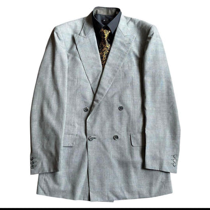[Special price] 4-piece set double suit XL with Versace tie wedding