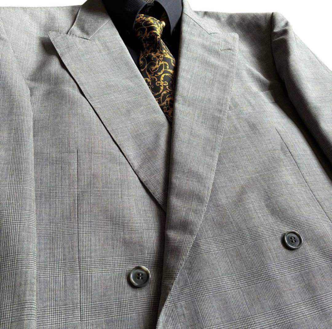 [Special price] 4-piece set double suit XL with Versace tie wedding
