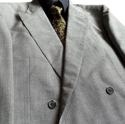 [Special price] 4-piece set double suit XL with Versace tie wedding