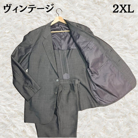 Vintage YAMASHITA Suit Setup 2XL Check Unlined