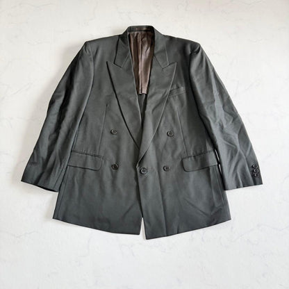 British Fabric Double Suit Setup Tailored Jacket Unlined Business L