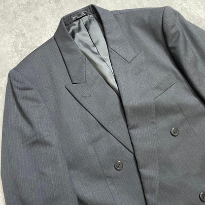 5-piece set✨ Setup Double suit Tie shirt Pins Gray Coming of age ceremony