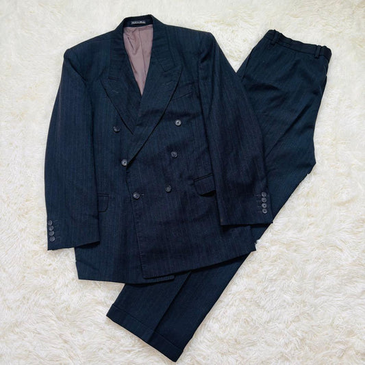 Vintage Yves Saint Laurent Double Suit Setup Fully Lined Striped