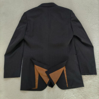Vintage 90' Modern Suit Setup REDA Fabric Good Condition Navy M