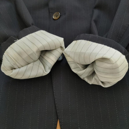 Vintage 90' Modern Suit Setup REDA Fabric Good Condition Navy M