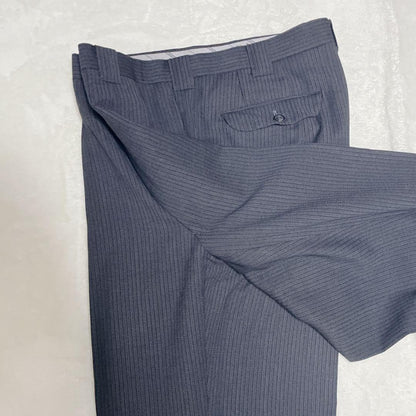 vintage large size double breasted set up suit gray