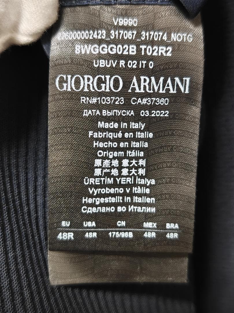 Unused item Giorgio Armani Upton Line 2B Suit 48 Navy