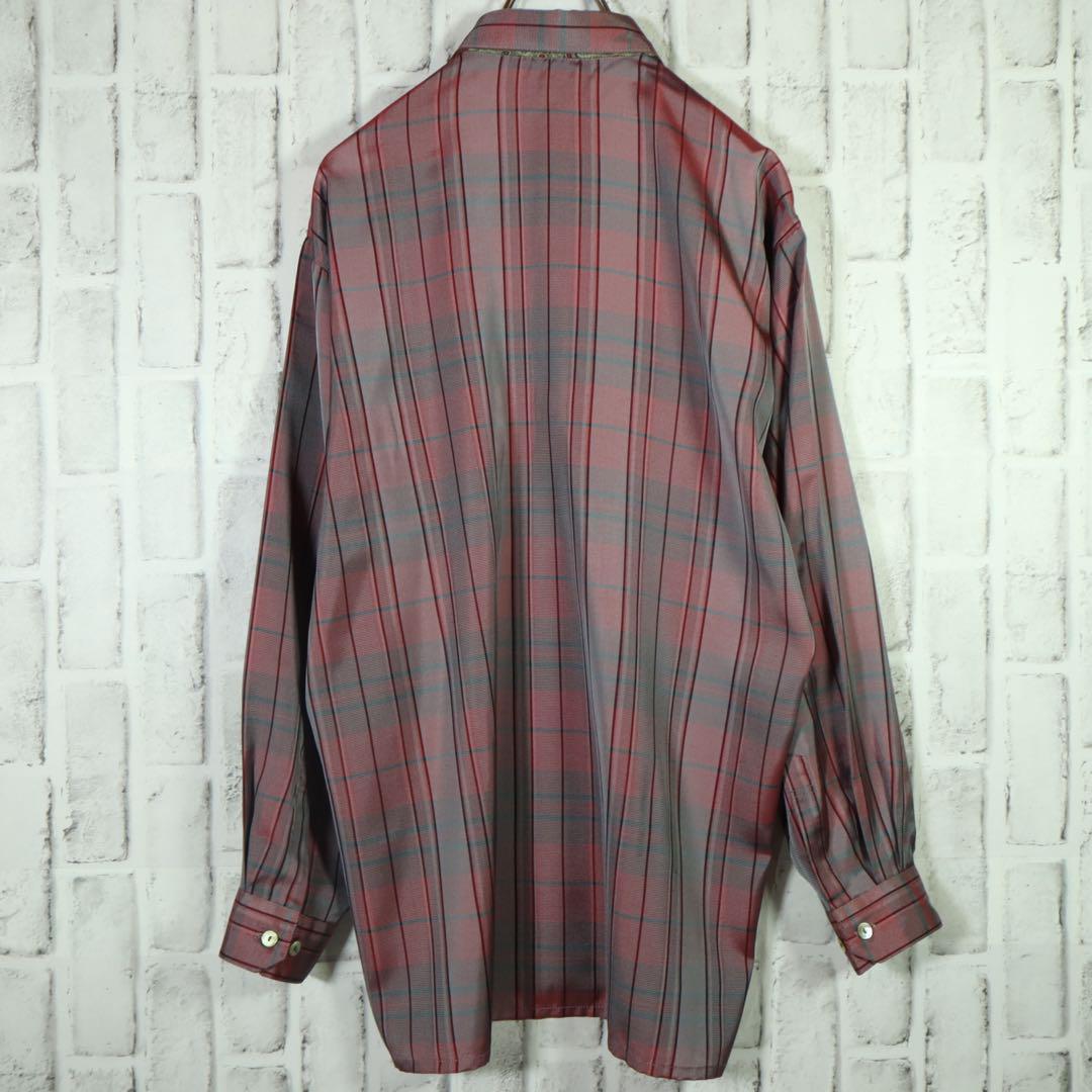 [One-of-a-kind item] Tie shirt vest ombre check paisley pattern L