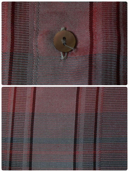 [One-of-a-kind item] Tie shirt vest ombre check paisley pattern L