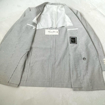 Christian Dior Tailored Jacket Striped Double Cotton