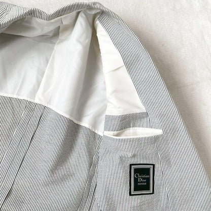 Christian Dior Tailored Jacket Striped Double Cotton
