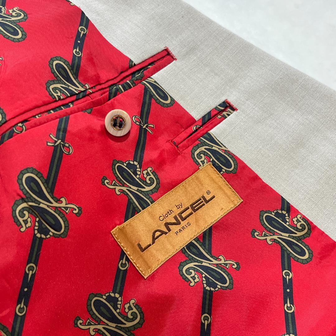 LANCEL Vintage Setup Lining Design Beige XL Equivalent