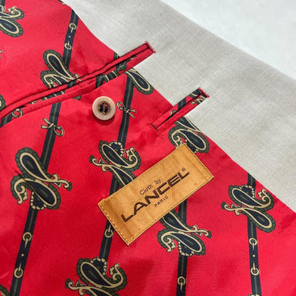 LANCEL Vintage Setup Lining Design Beige XL Equivalent