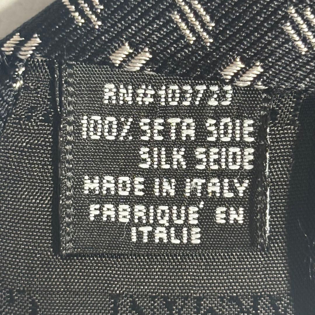 Giorgio Armani Tie Silk Black Geometric Pattern Made in Italy