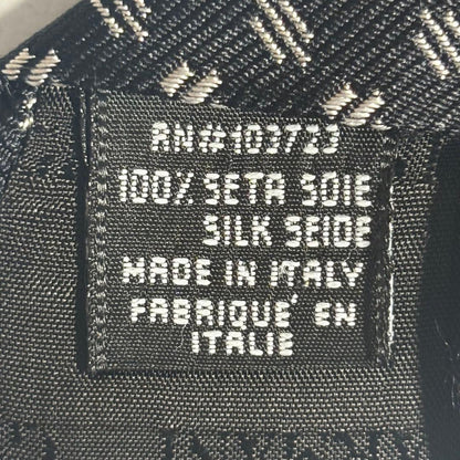 Giorgio Armani Tie Silk Black Geometric Pattern Made in Italy