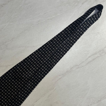 Giorgio Armani Tie Silk Black Geometric Pattern Made in Italy