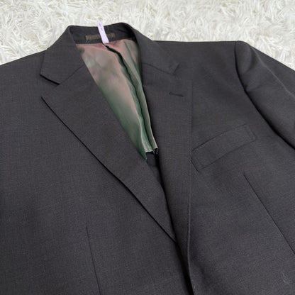 Good condition L vintage suit setup charcoal gray flashy lining