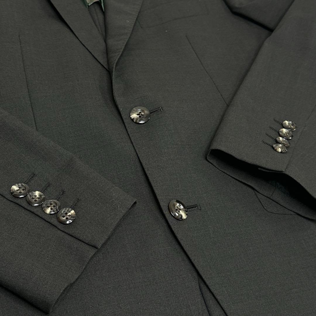 Good condition L vintage suit setup charcoal gray flashy lining