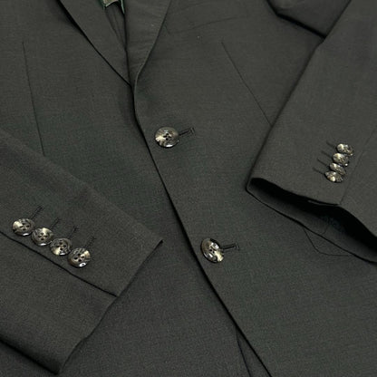 Good condition L vintage suit setup charcoal gray flashy lining