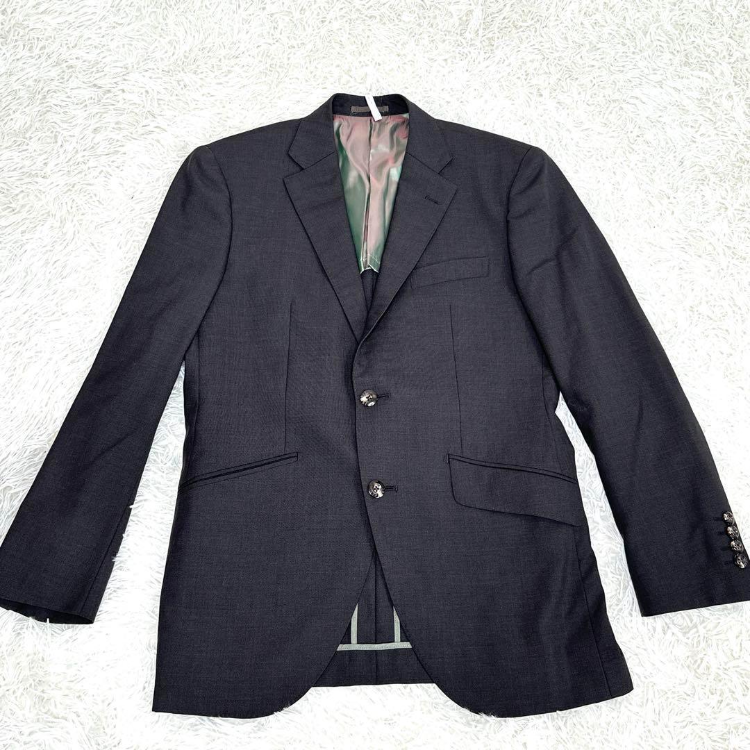 Good condition L vintage suit setup charcoal gray flashy lining