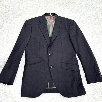 Good condition L vintage suit setup charcoal gray flashy lining