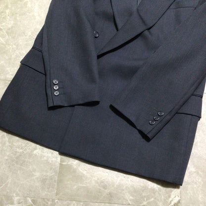 90s vintage double suit setup navy wool ceremony