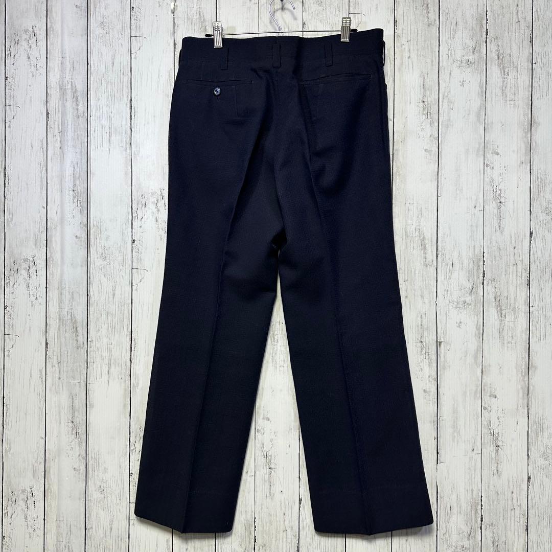 [VINTAGE☆Short sleeve suit☆Setup] Rare☆Navy☆Side vents M equivalent