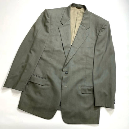 DURBAN Top and bottom set wool suit khaki unlined 4 tucks