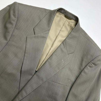 DURBAN Top and bottom set wool suit khaki unlined 4 tucks