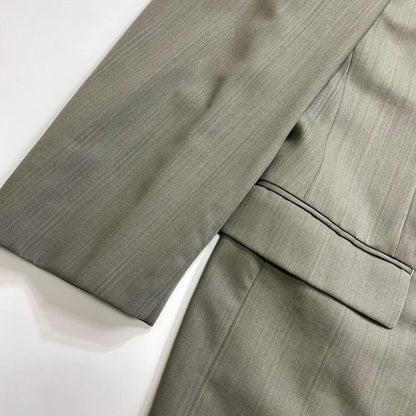 DURBAN Top and bottom set wool suit khaki unlined 4 tucks