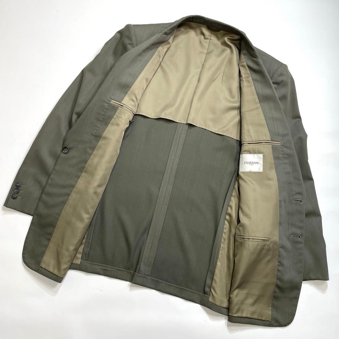 DURBAN Top and bottom set wool suit khaki unlined 4 tucks