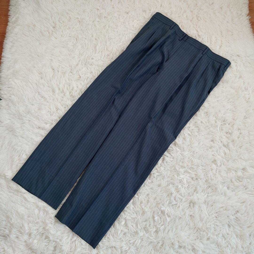 Finest Fabric Scabal Daimaru Order Men's Suit Setup Striped Pattern Navy