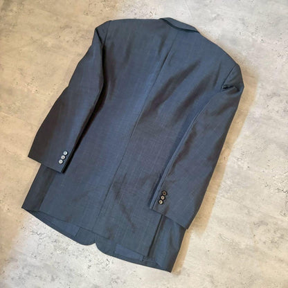 USED VINTAGE Setup Suit Blue Navy Gray