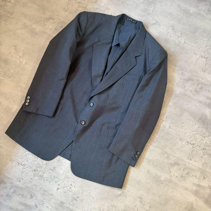 USED VINTAGE Setup Suit Blue Navy Gray
