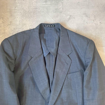 USED VINTAGE Setup Suit Blue Navy Gray