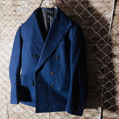 Ilbiretta 3-piece Kanonico fabric suit double skull lining navy fully lined