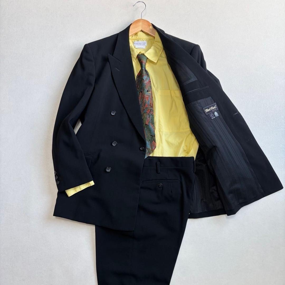 Double Suit Black AB5 Setup Coming of Age Ceremony Graduation Ceremony Retro Men's